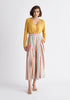 Paisie Draped Wrap Jersey Top in Yellow